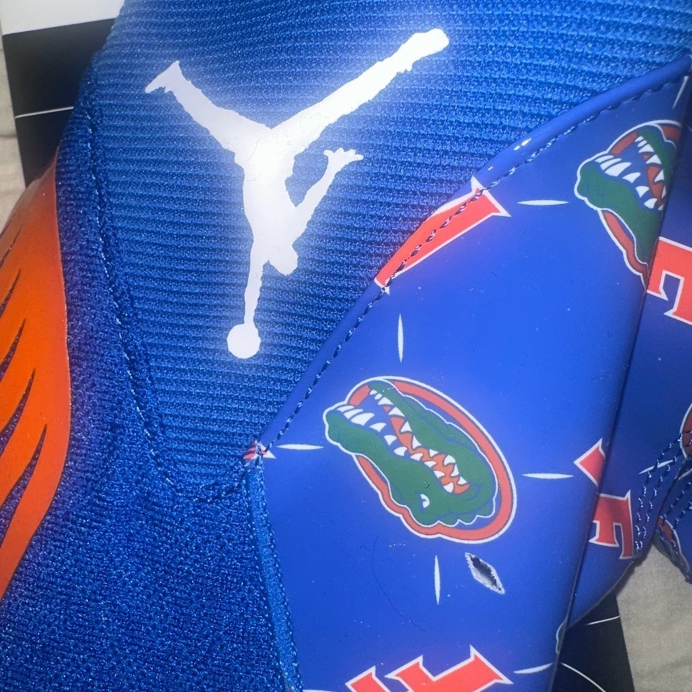 Jordan Fly "RARE" NCAA Team Issue Florida Gators Receiver Gloves NWT, FN5458-417 - Picture 3 of 5